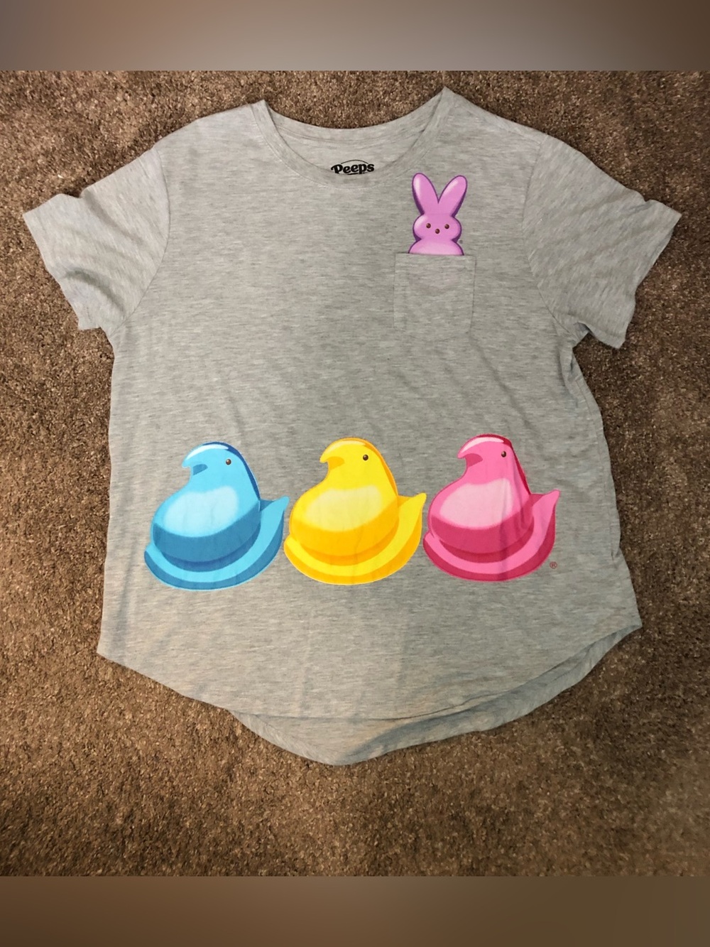 Peeps Easter Grey Tee